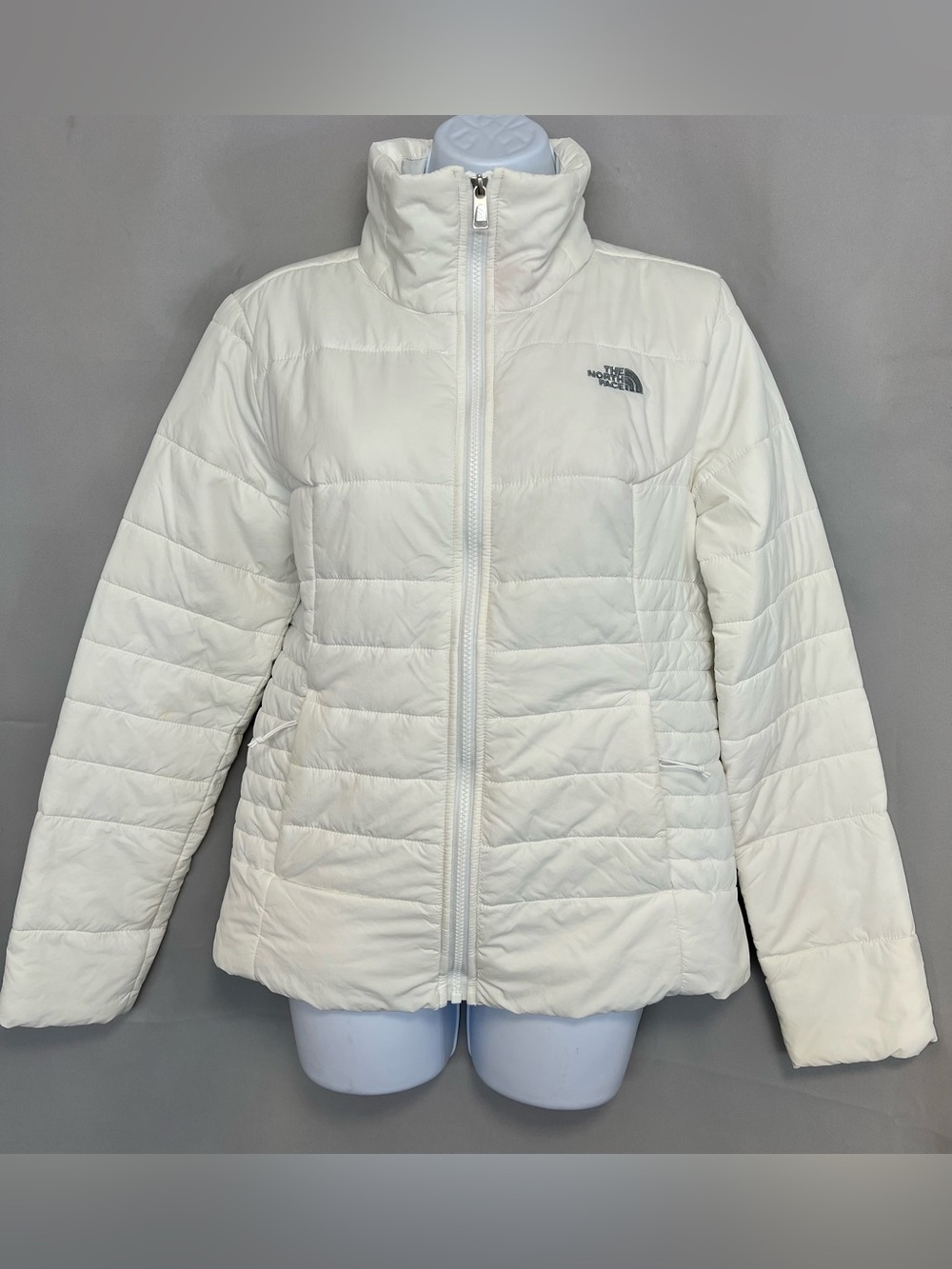 The North Face Puffer Jacket White Fill Down Quilted  Women's Small